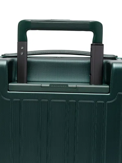 Piquadro Pqlm Spinner Ridged Wheeled Luggage In Green