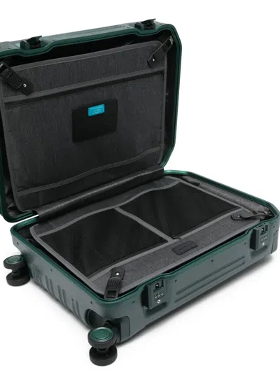 Piquadro Pqlm Spinner Ridged Wheeled Luggage In Green