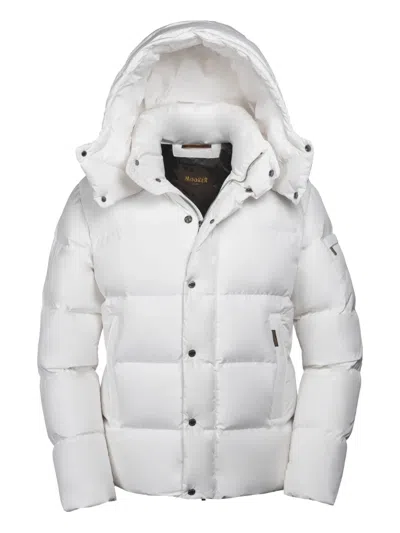 Moorer Nadir-stp Hooded Padded Jacket In White