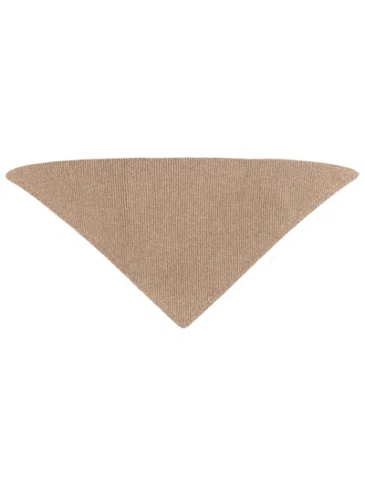 Studio Nicholson Triangular Scarf In Rws Extrafine Merino Wool In Sand