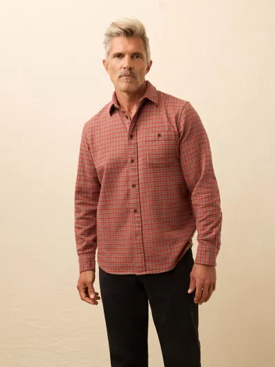 Faherty Super Brushed Flannel Shirt In Brown