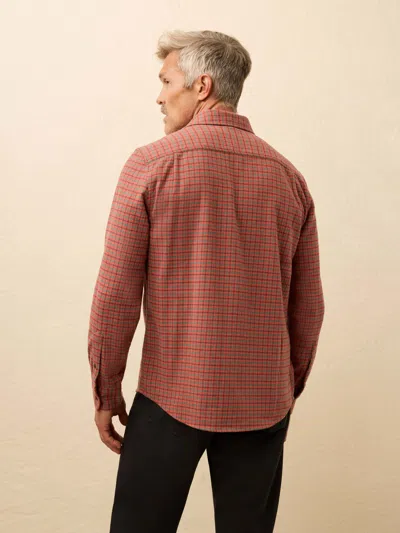Faherty Super Brushed Flannel Shirt In Brown