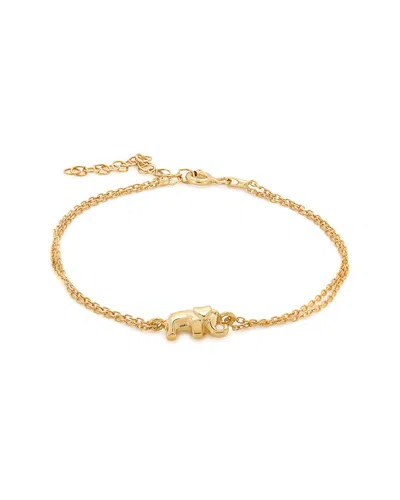 Ebru Jewelry Protection & Luck Silver Turquoise Chain Bracelet In Gold