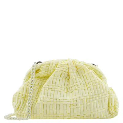 Maria La Rosa Ribbon Paglia Game Clutch In Yellow