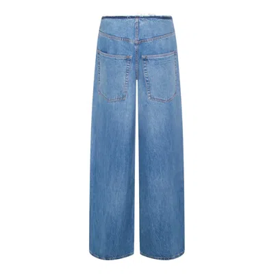Alexander Wang Vintage Marbled Blue Cotton Jeans In Blue
