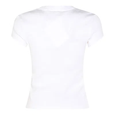 Alexander Wang Crystal Hotfix Logo Cotton Baby T-shirt Clothing In White