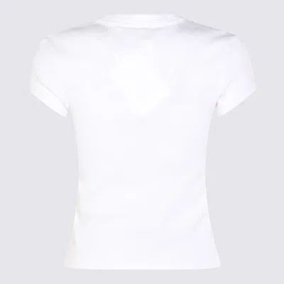 Alexander Wang Crystal Hotfix Logo Cotton Baby T-shirt Clothing In White