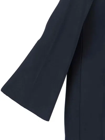 Calvin Klein Fitted Long Sleeve High Neck Dress In Black