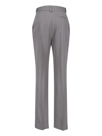 Calvin Klein Straight Leg Trousers With Belt Loops And Pockets In Gray