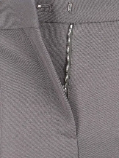 Calvin Klein Straight Leg Trousers With Belt Loops And Pockets In Gray
