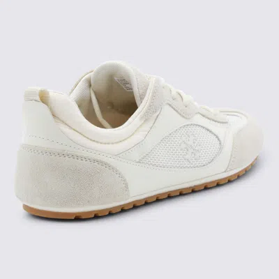 Tory Burch White Leather Sneakers In Neutral