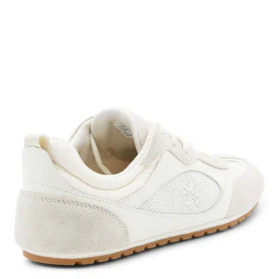 Tory Burch White Leather Sneakers In Neutral