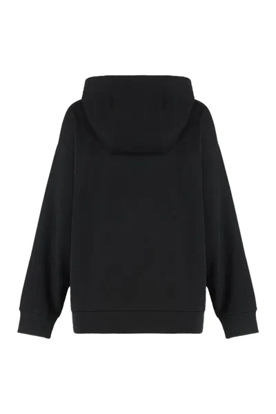 Fendi Women Oversize Cotton Sweatshirt In Black
