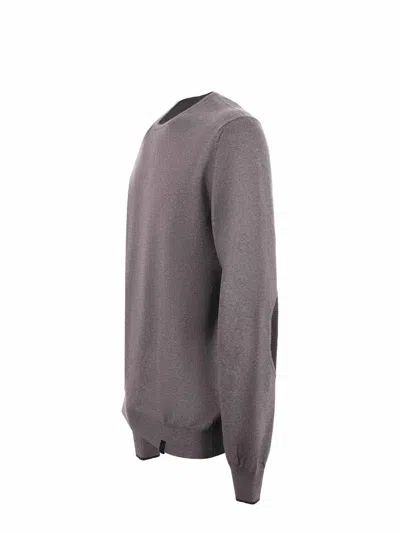 Fay Regular-fit. Fin. 12 Maglia Girocollo In Lana Rasata. Sweater In Gray