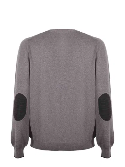 Fay Regular-fit. Fin. 12 Maglia Girocollo In Lana Rasata. Sweater In Gray