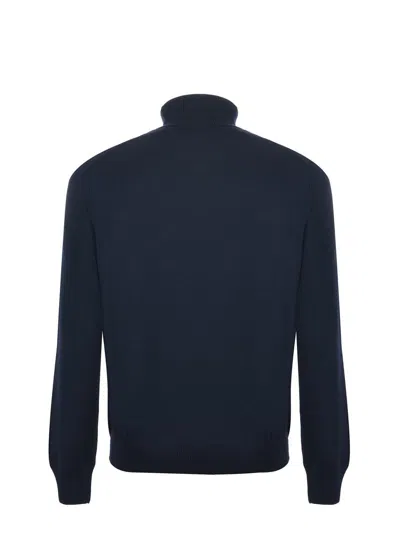 Fay High-collar Turtleneck Sweater In Blue