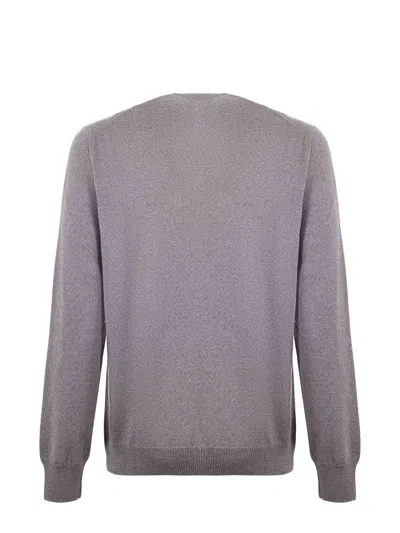 Fay Regular-fit. Fin. 12 Maglia Girocollo In Lana Rasata. Sweater In Gray