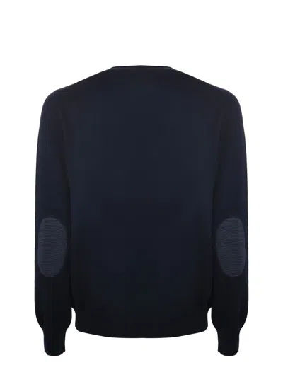 Fay Wool Crewneck Sweater In Blue