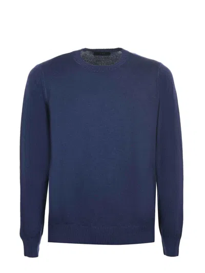 Fay Crew Neck Sweater In Blue
