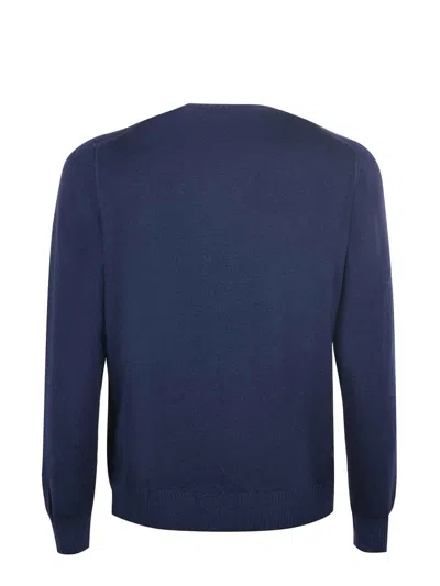 Fay Crew Neck Sweater In Blue
