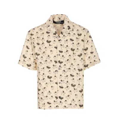 Jacquemus Relaxed Fit Floral Print Shirt In Neutral