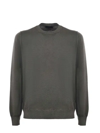 Fay Crew Neck Sweater In Green