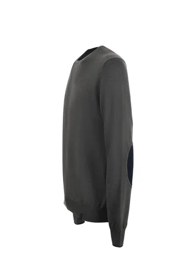 Fay Wool Crewneck Sweater In Green