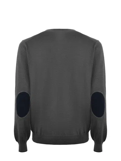 Fay Wool Crewneck Sweater In Green