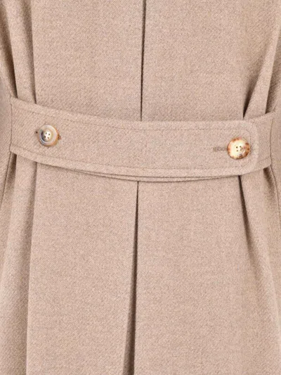 Boglioli Long Wool Blend Coat Made In Brown