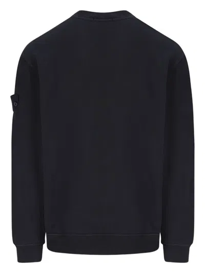 Stone Island Classic Knit Brown Sweater With Ribbed Details In Blue