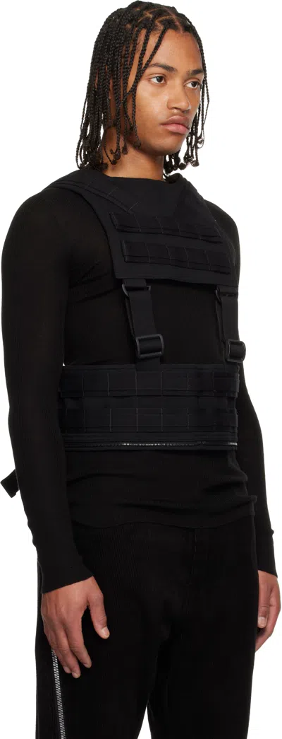 Rick Owens Black Concordians Harness Vest In Black