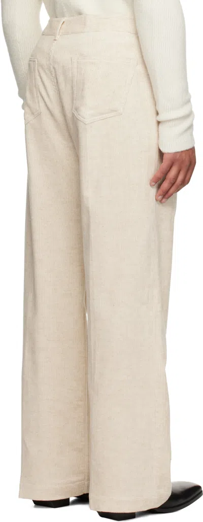 Rick Owens Off-white Concordians Bolan Bootcut Trousers In Neutral