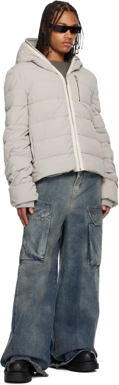 Rick Owens Blue Concordians Mastadon Firbanks Denim Cargo Pants In Blue