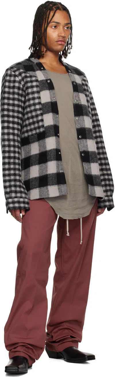Rick Owens Pink Concordians Dietrich Drawstring Trousers In Brown