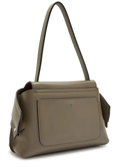 Tod's Wave Bag In Leather Small In Green