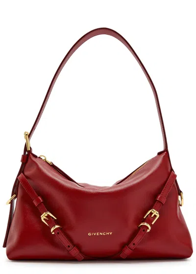 Givenchy Mini Voyou Buckle-detail Leather Tote Bag In Red