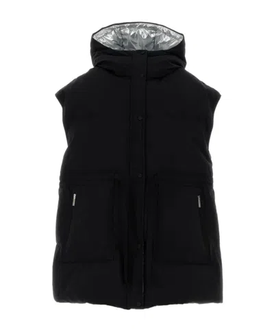 Herno Black Polyester Blend Sleeveless Down Jacket In Black