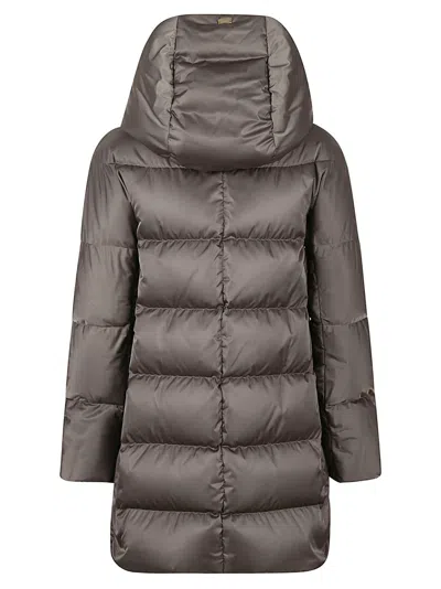 Herno Hooded Down Jacket In Gray