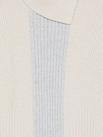Lorena Antoniazzi Chevron-pattern Sweater In White