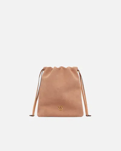 Pinko Pouch Bag With Love Birds Logo In Pink