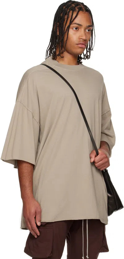 Rick Owens Drkshdw Taupe Concordians Tommy T-shirt In Gray