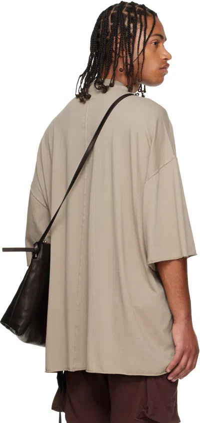 Rick Owens Drkshdw Taupe Concordians Tommy T-shirt In Gray