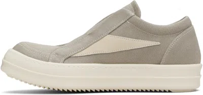 Rick Owens Drkshdw Taupe Concordians Laceless Vintage Sneaks Sneakers In Gray