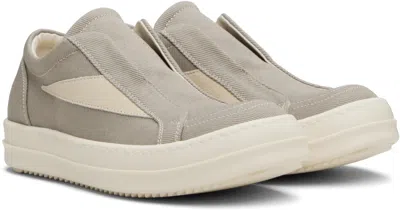 Rick Owens Drkshdw Taupe Concordians Laceless Vintage Sneaks Sneakers In Gray