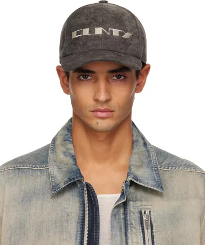 Rick Owens Drkshdw Gray Concordians Baseball Cap In Gray