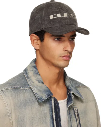 Rick Owens Drkshdw Gray Concordians Baseball Cap In Gray