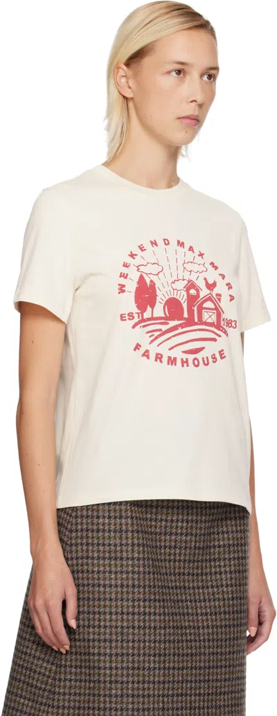 Weekend Max Mara Off-white Clown T-shirt In White