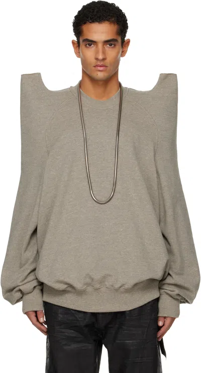 Rick Owens Drkshdw Gray Concordians Tecsweat Sweatshirt In Gray