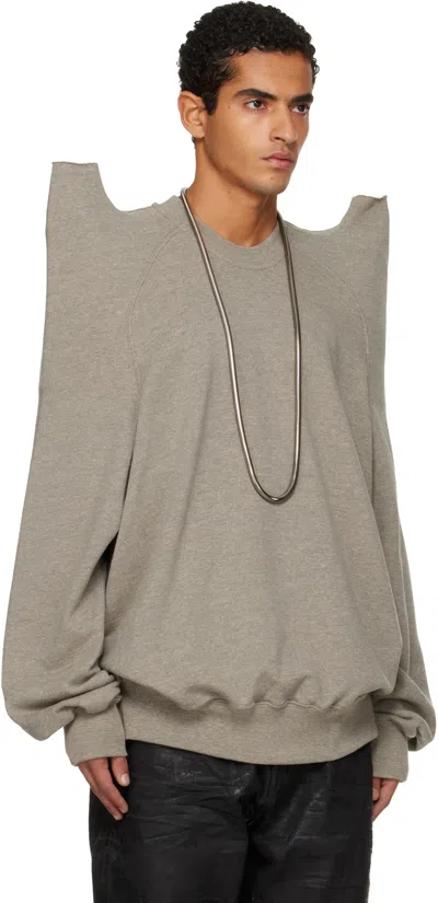 Rick Owens Drkshdw Gray Concordians Tecsweat Sweatshirt In Gray