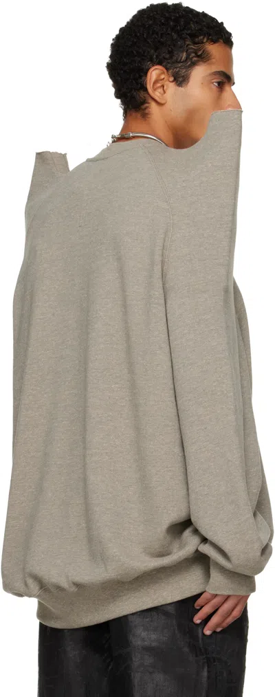 Rick Owens Drkshdw Gray Concordians Tecsweat Sweatshirt In Gray